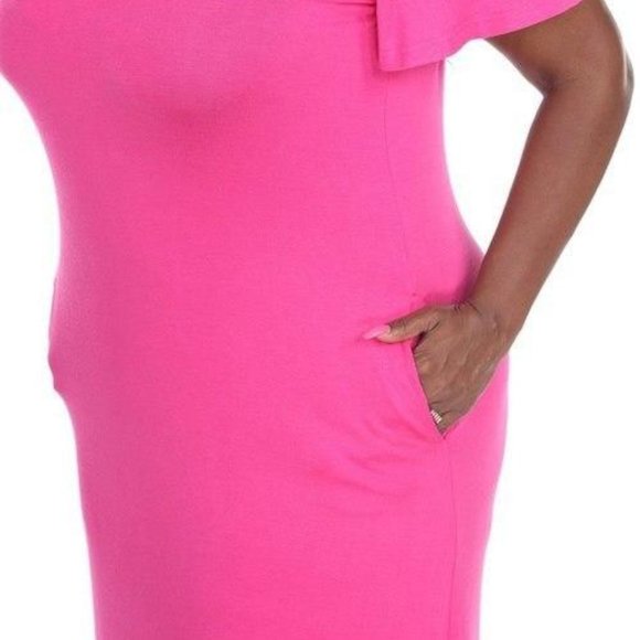 Plus Size Scoop Neck Long Prom Dress WMPS3101-06 - Picture 7 of 8